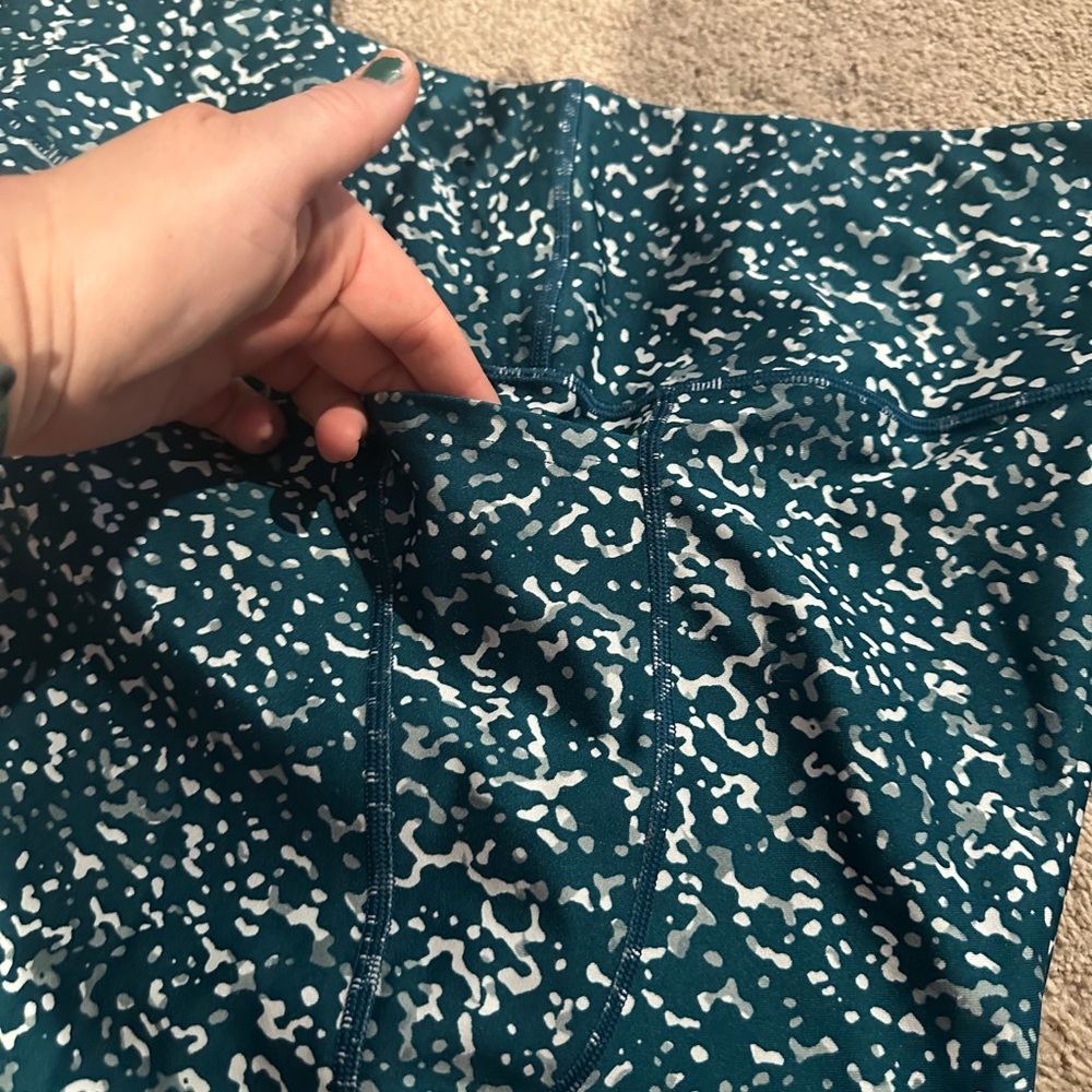 Under Armour Teal and White Compression Pants - Picture 4 of 4